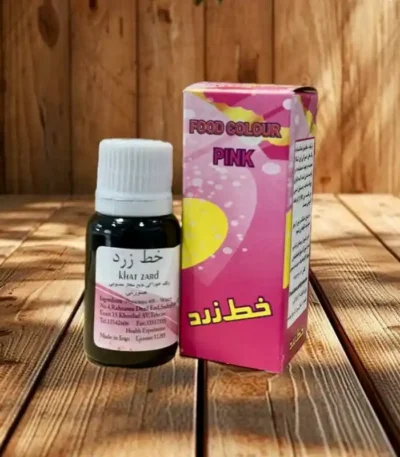 رنگ خوراکی صورتی خط زرد